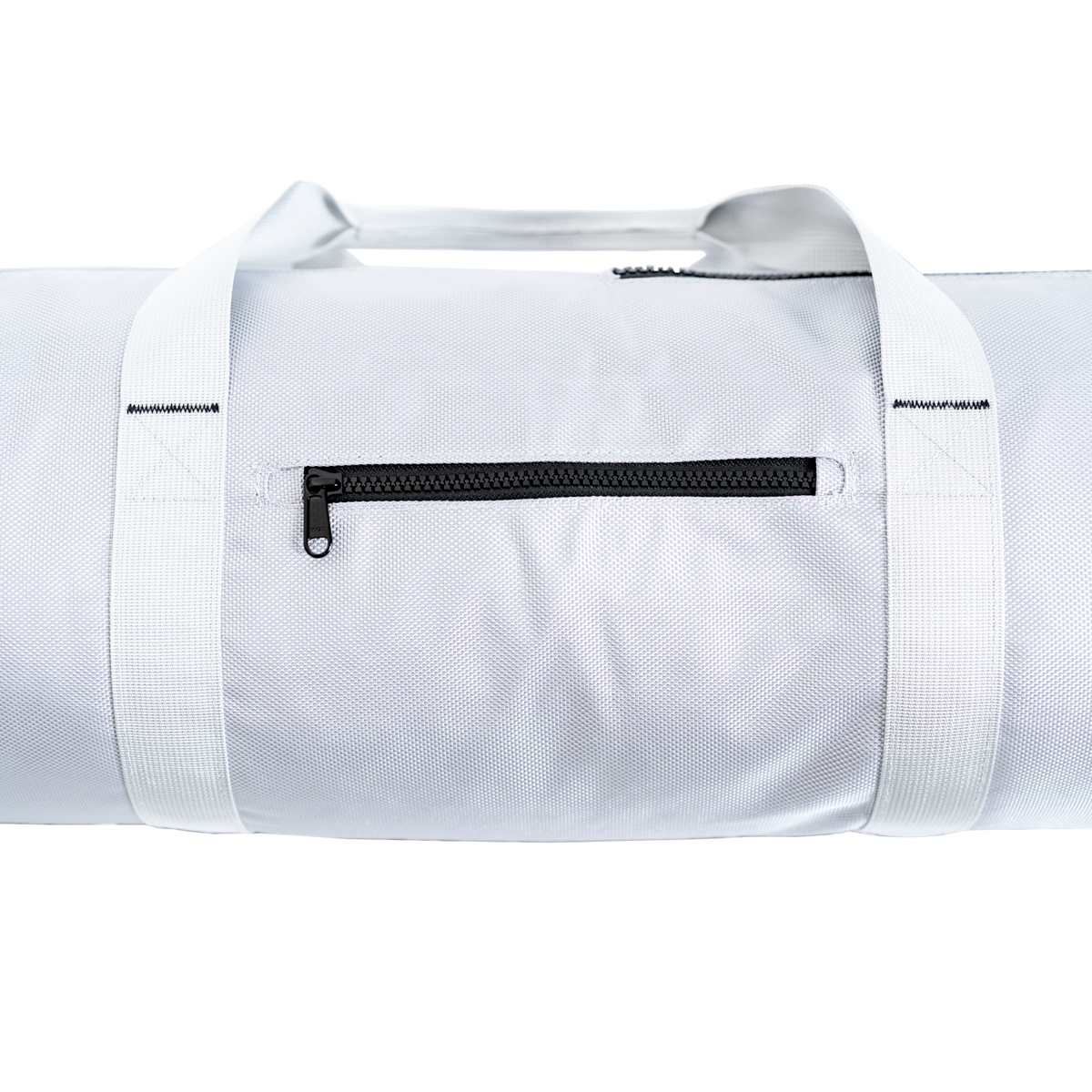 The wraparound carry handle and small zippered side pocket on the FieldLux Chair Bag.